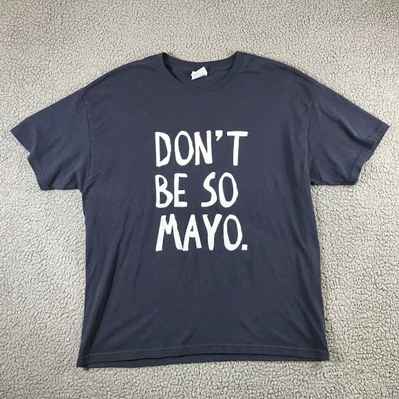 Hanes Other - Vintage Hanes Miracle Whip Dont Be So Mayo Graphic T-Shirt Navy‎ Blue Size XL